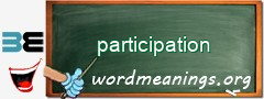 WordMeaning blackboard for participation